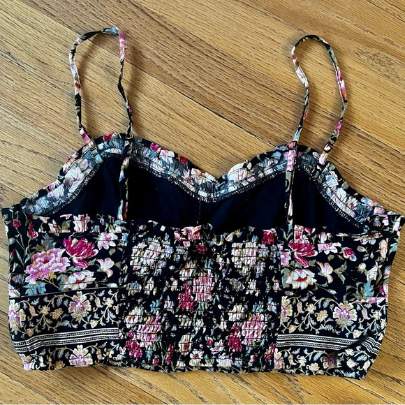American Eagle cropped floral cotton corset . Sz M. Like new. - Picture 2 of 6